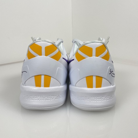 Nike Kobe 8 Protro Lakers Home White Purple HF9550-100 Size 10 - Picture 6 of 9
